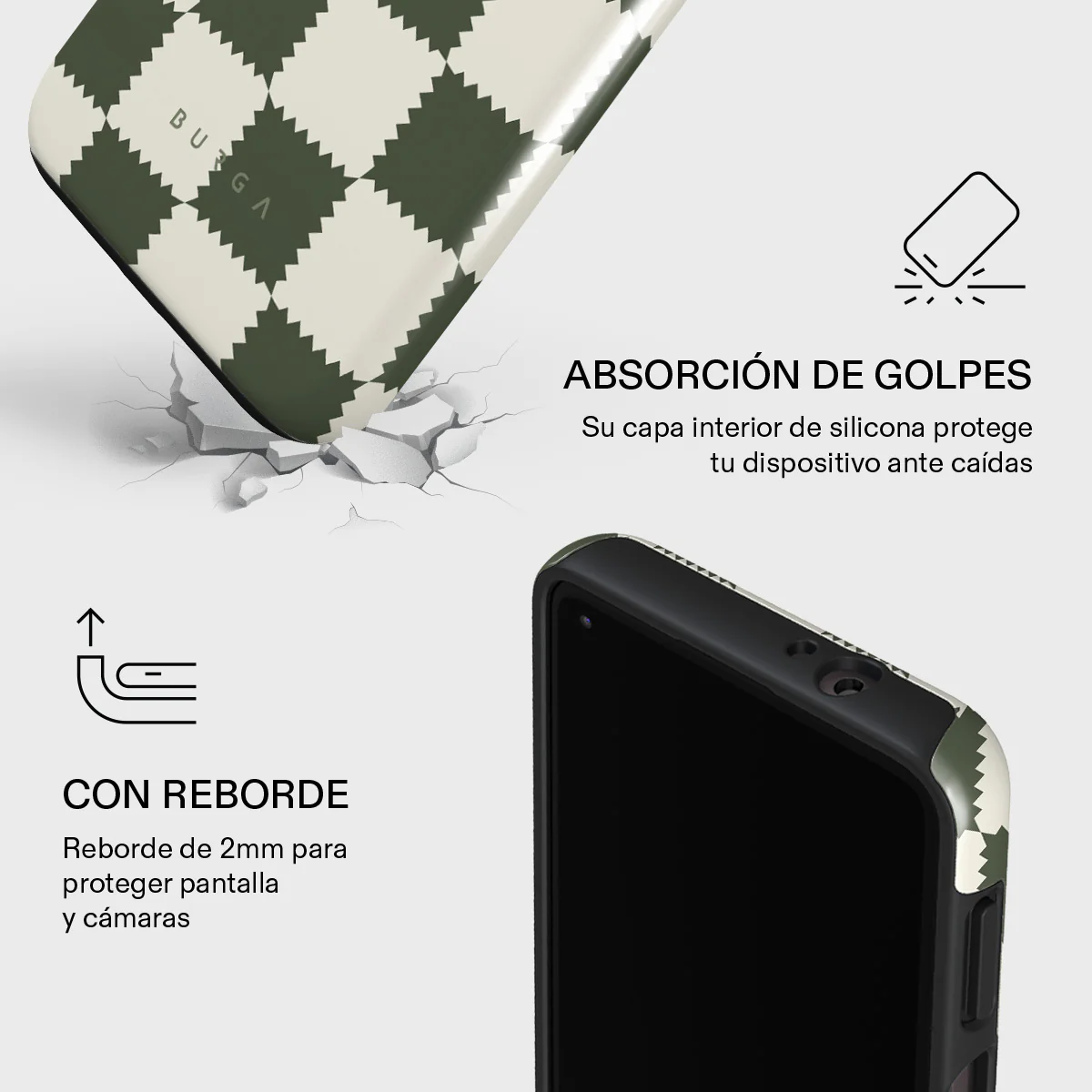 Retro Grid - Motorola Moto G Power 2021 Funda - Image 4