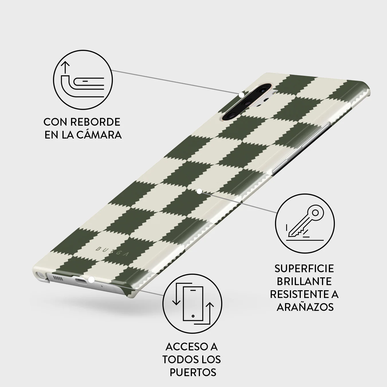 Retro Grid - Samsung Galaxy Note 10 Plus Funda - Image 3