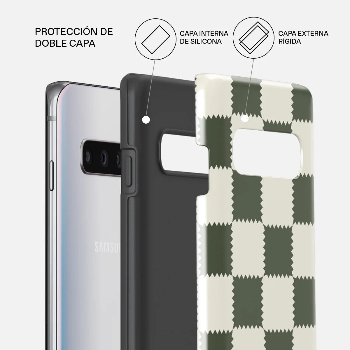 Retro Grid - Samsung Galaxy S10 Plus Funda - Image 6