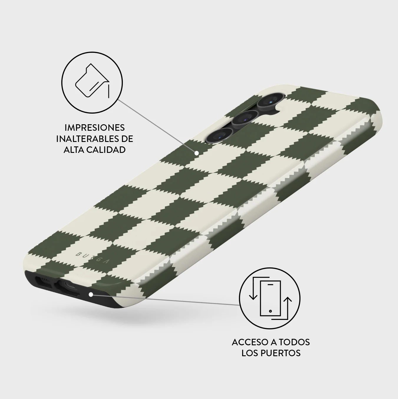 Retro Grid - Samsung Galaxy S23 FE Funda - Image 3