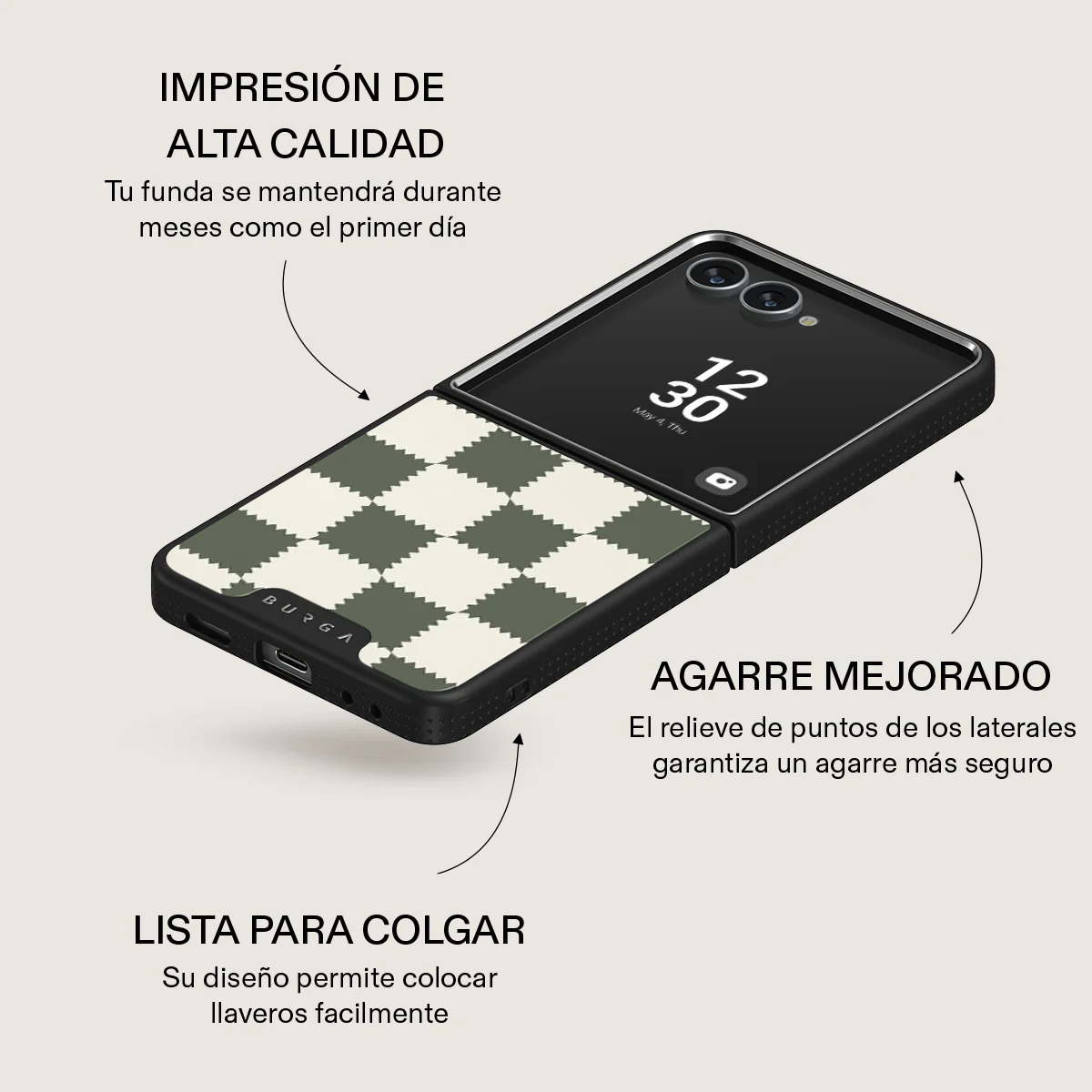Retro Grid - Samsung Galaxy Z Flip 7 Funda - Image 16