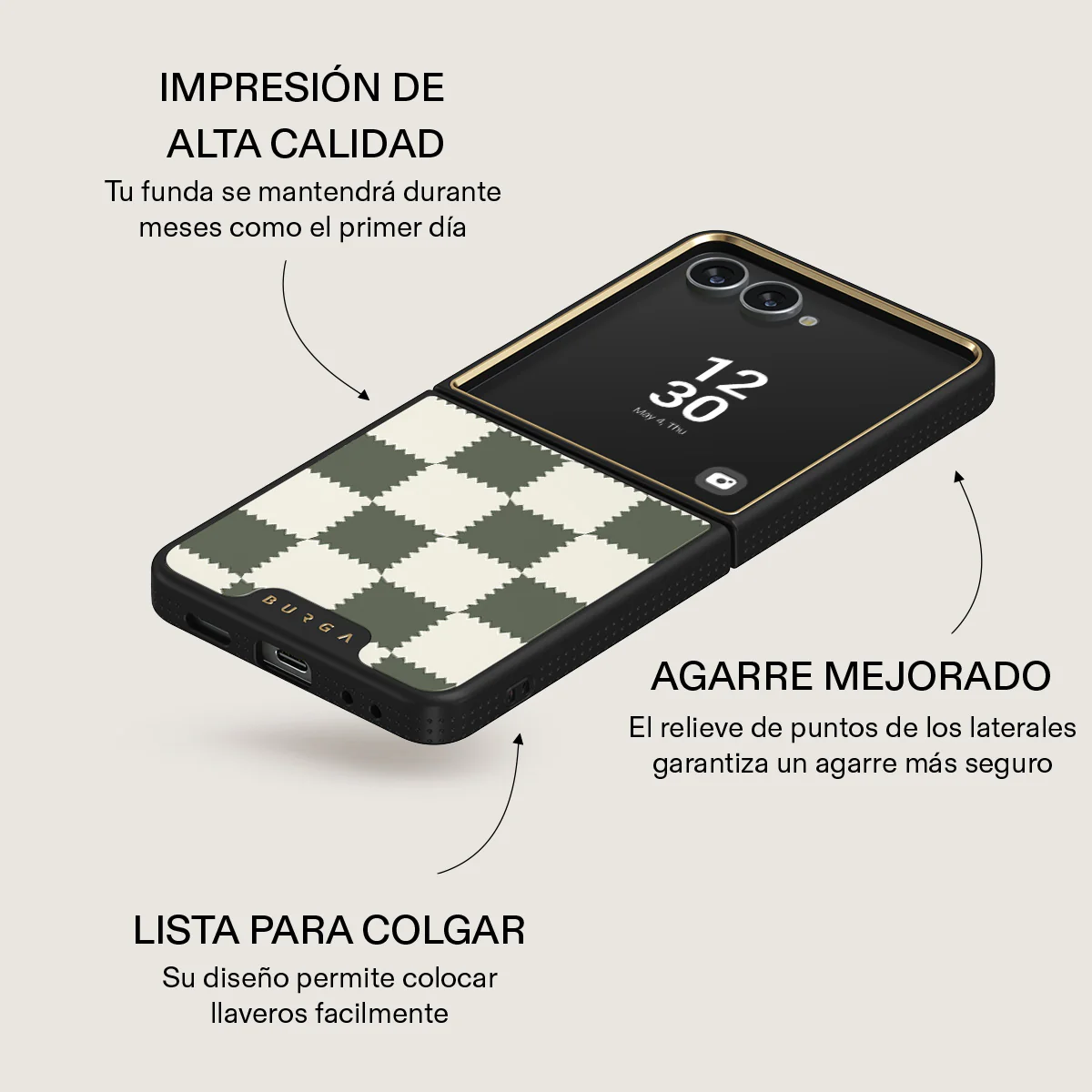 Retro Grid - Samsung Galaxy Z Flip 7 Funda - Image 9