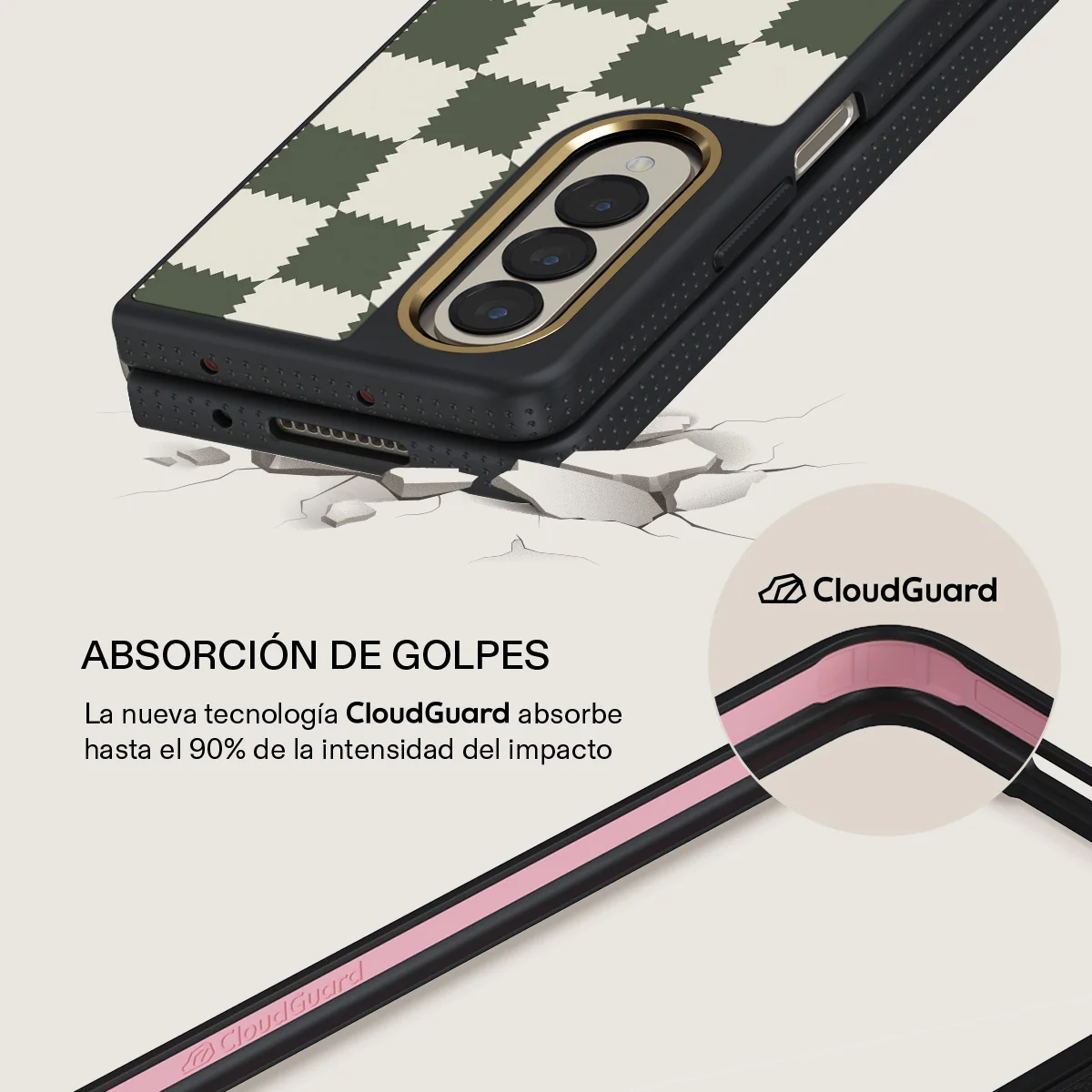 Retro Grid - Samsung Galaxy Z Fold 4 Funda - Image 8