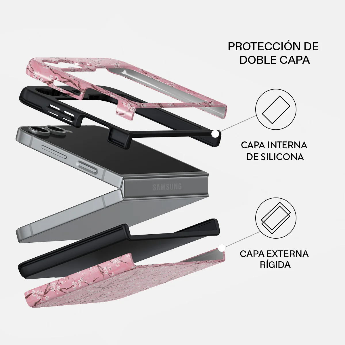 Sakura - Samsung Galaxy Z Flip 7 FE Funda - Image 2