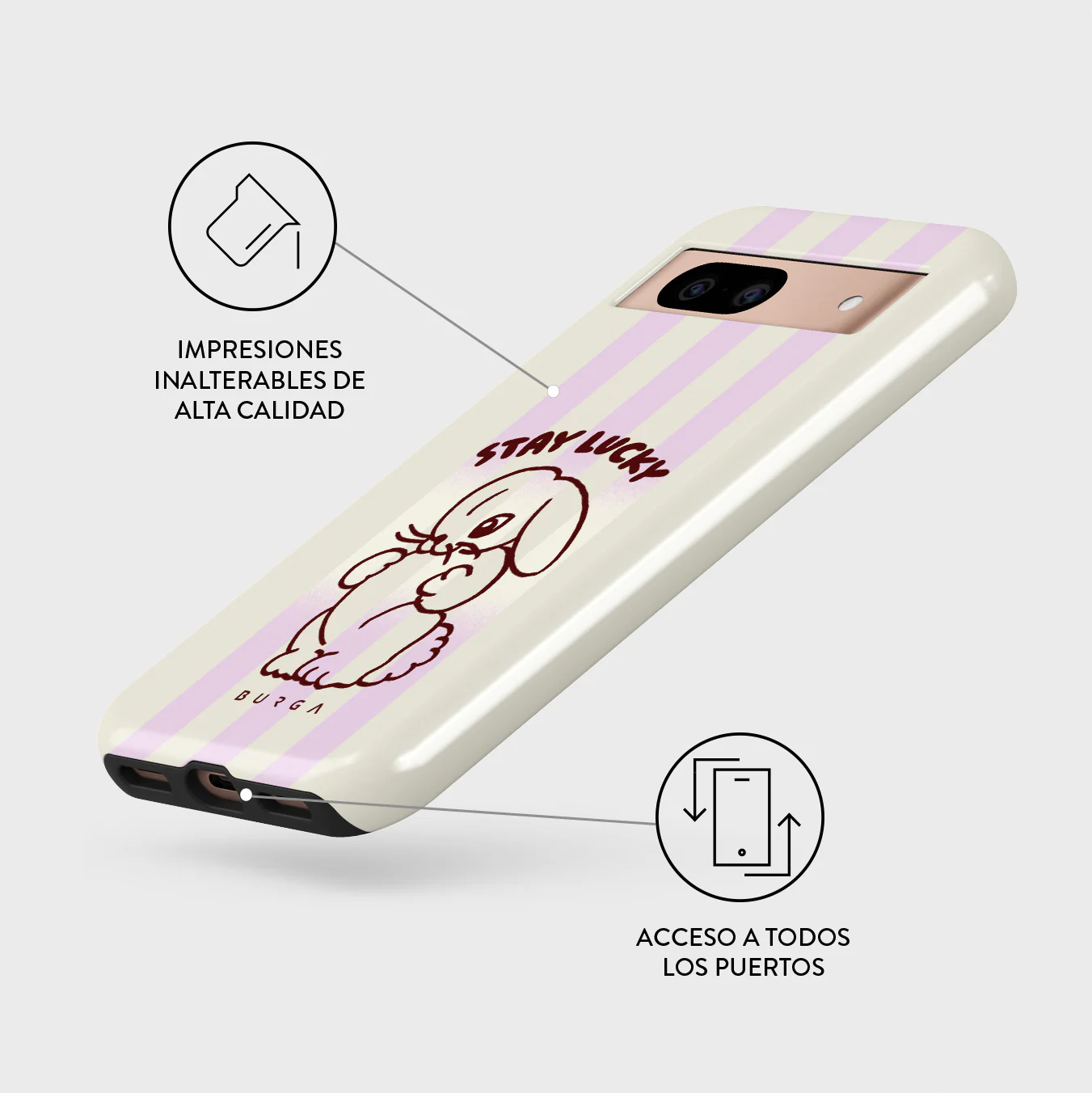 Stay Lucky - Google Pixel 8a Funda - Image 3