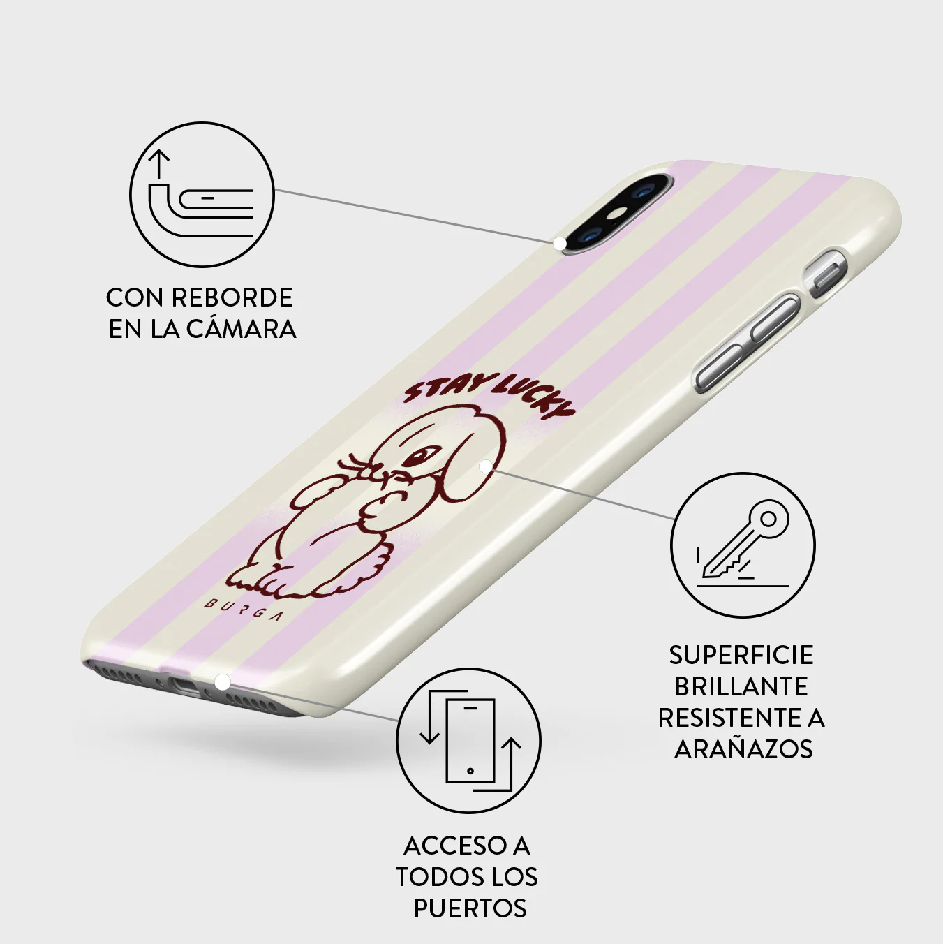 Stay Lucky - iPhone X / XS Funda - Image 3