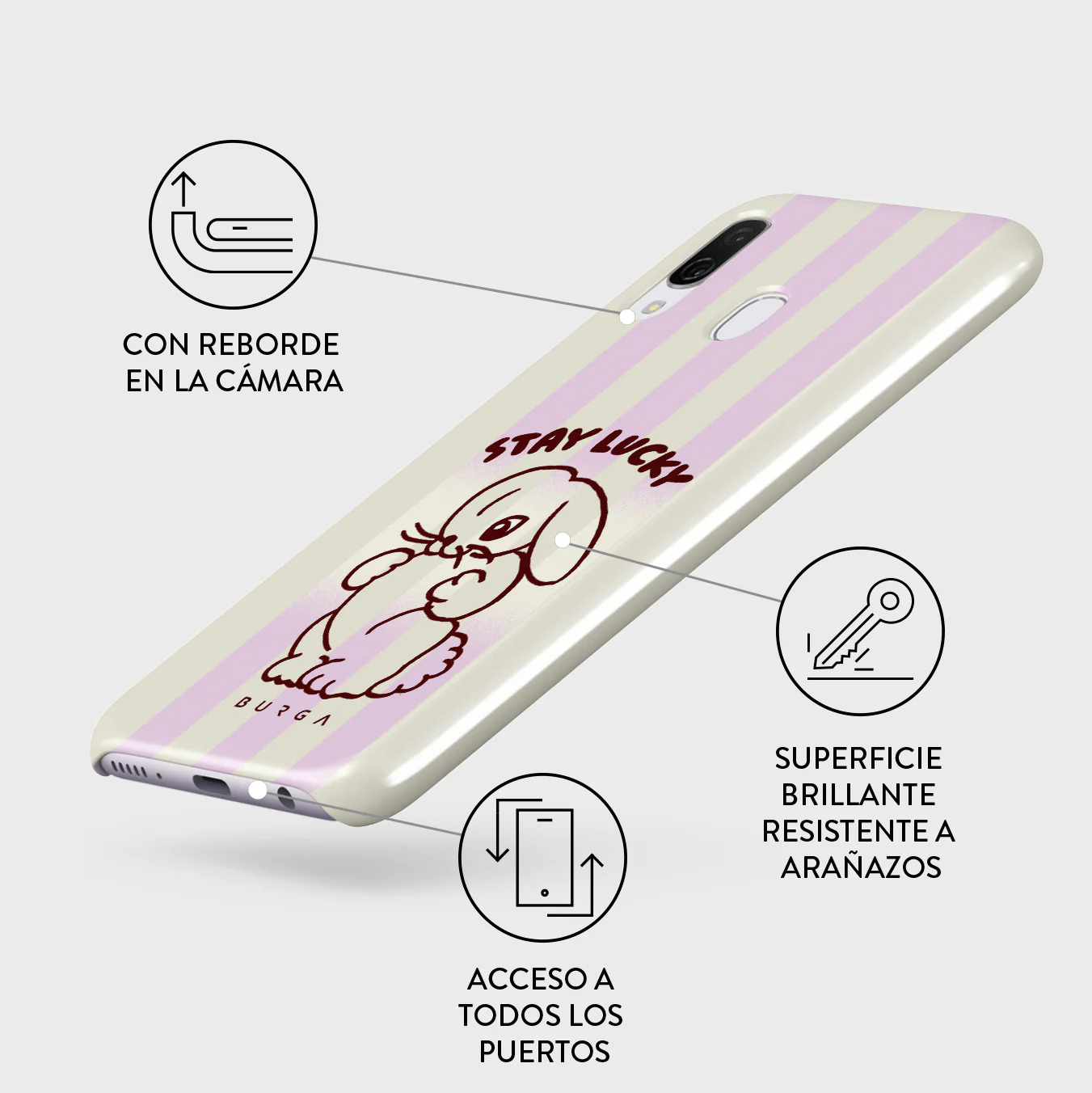 Stay Lucky - Samsung Galaxy A40 Funda - Image 3