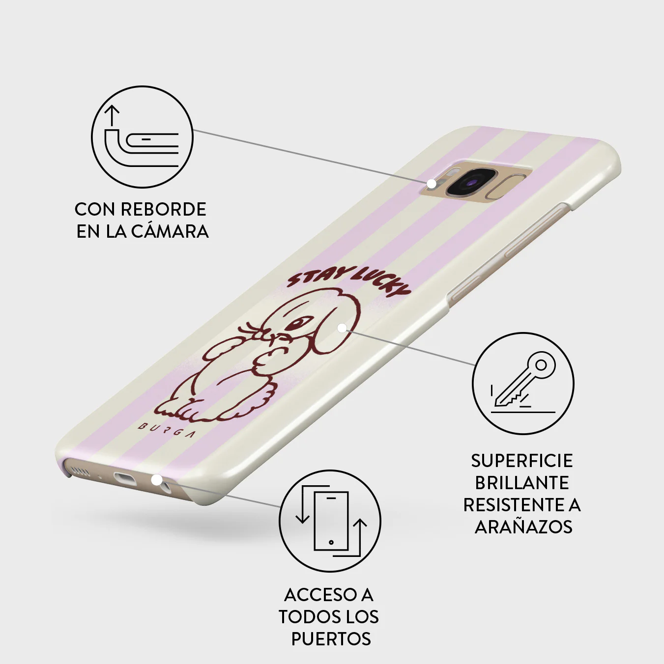 Stay Lucky - Samsung Galaxy S8 Funda - Image 3