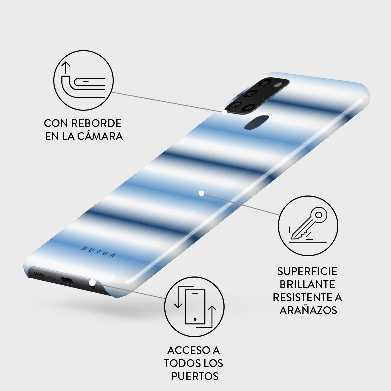 White Noise - Samsung Galaxy A21s 4G Funda - Image 3