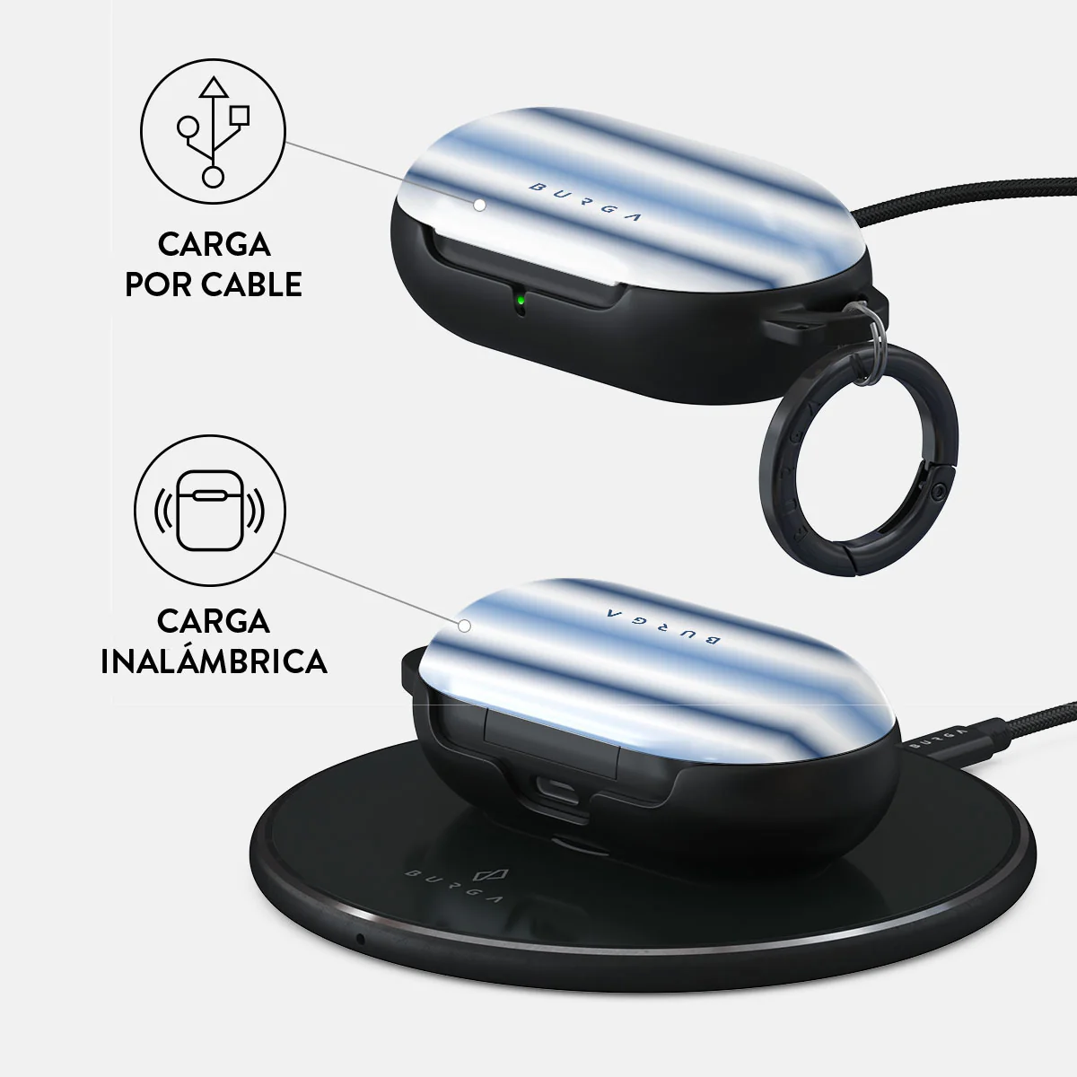 White Noise - Samsung Galaxy Buds Funda - Image 3