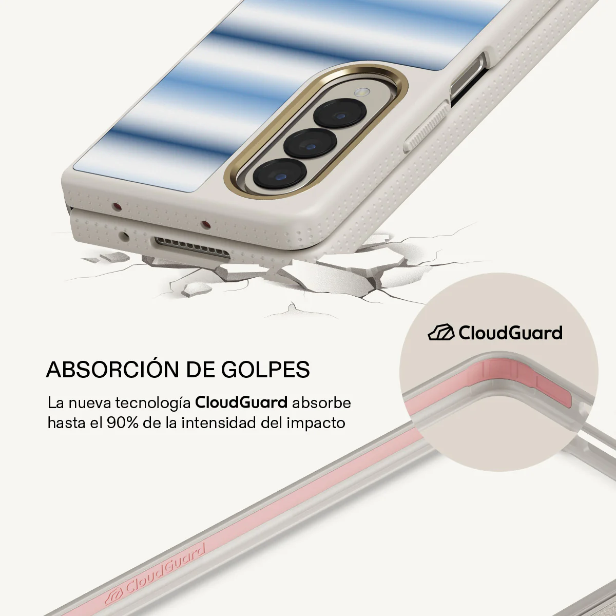 White Noise - Samsung Galaxy Z Fold 4 Funda - Image 22
