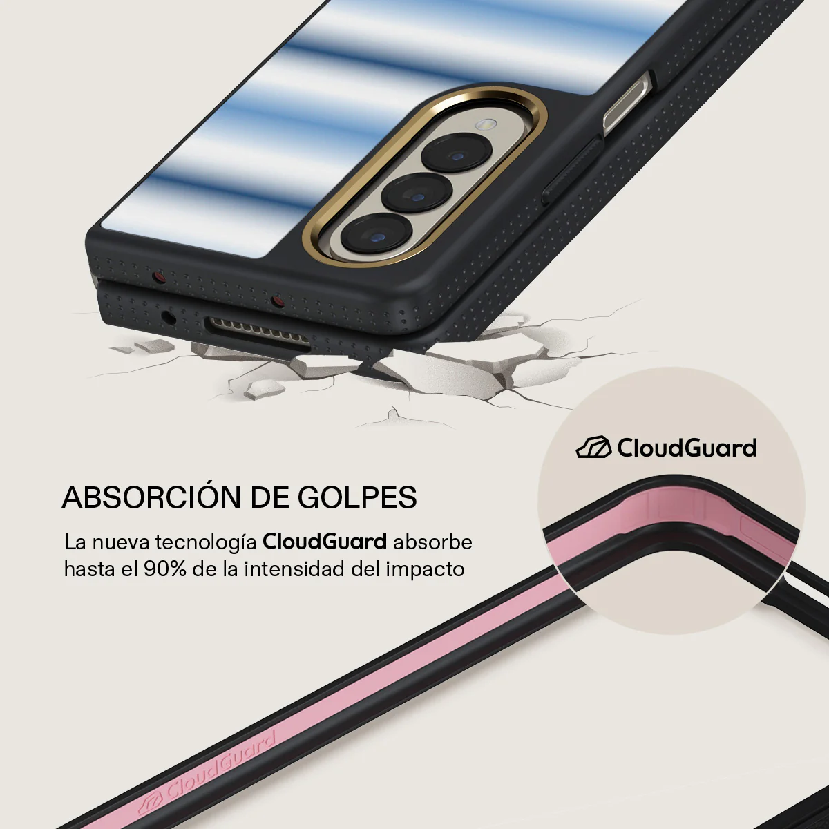 White Noise - Samsung Galaxy Z Fold 4 Funda - Image 8