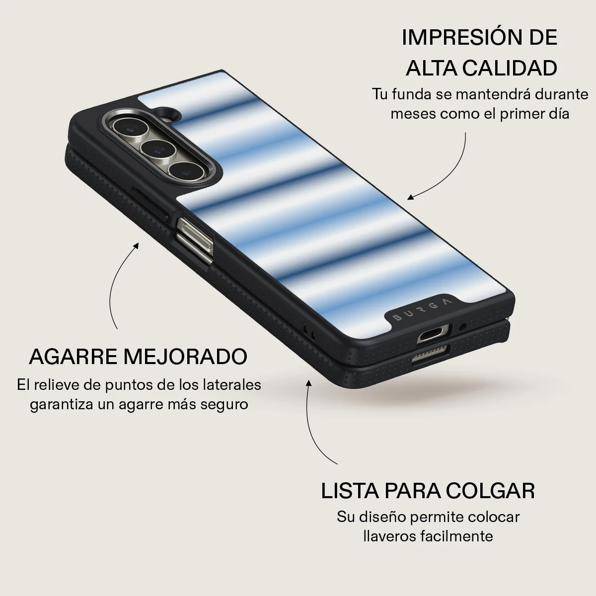 White Noise - Samsung Galaxy Z Fold 5 Funda - Image 12