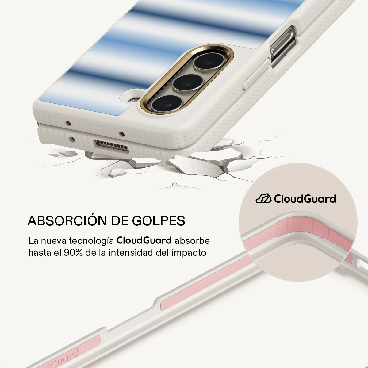 White Noise - Samsung Galaxy Z Fold 5 Funda - Image 17