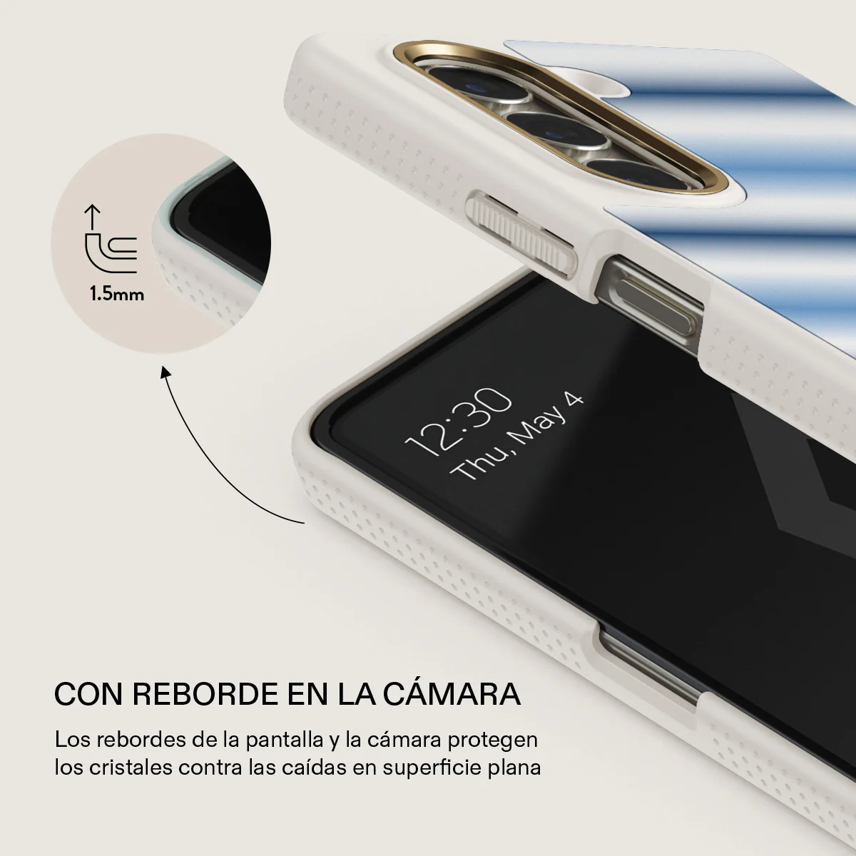 White Noise - Samsung Galaxy Z Fold 5 Funda - Image 18