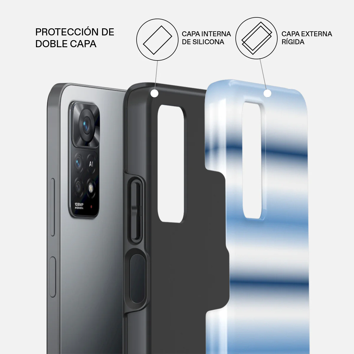 White Noise - Xiaomi Redmi Note 11 Pro Funda - Image 2