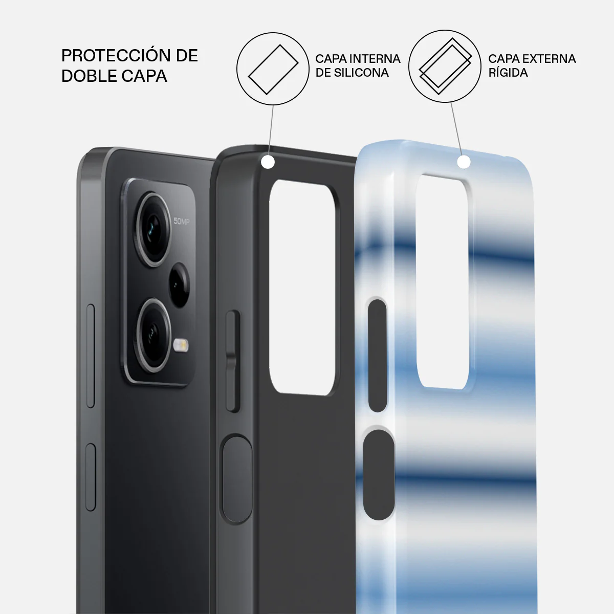 White Noise - Xiaomi Redmi Note 12 Pro+ 5G Funda - Image 2