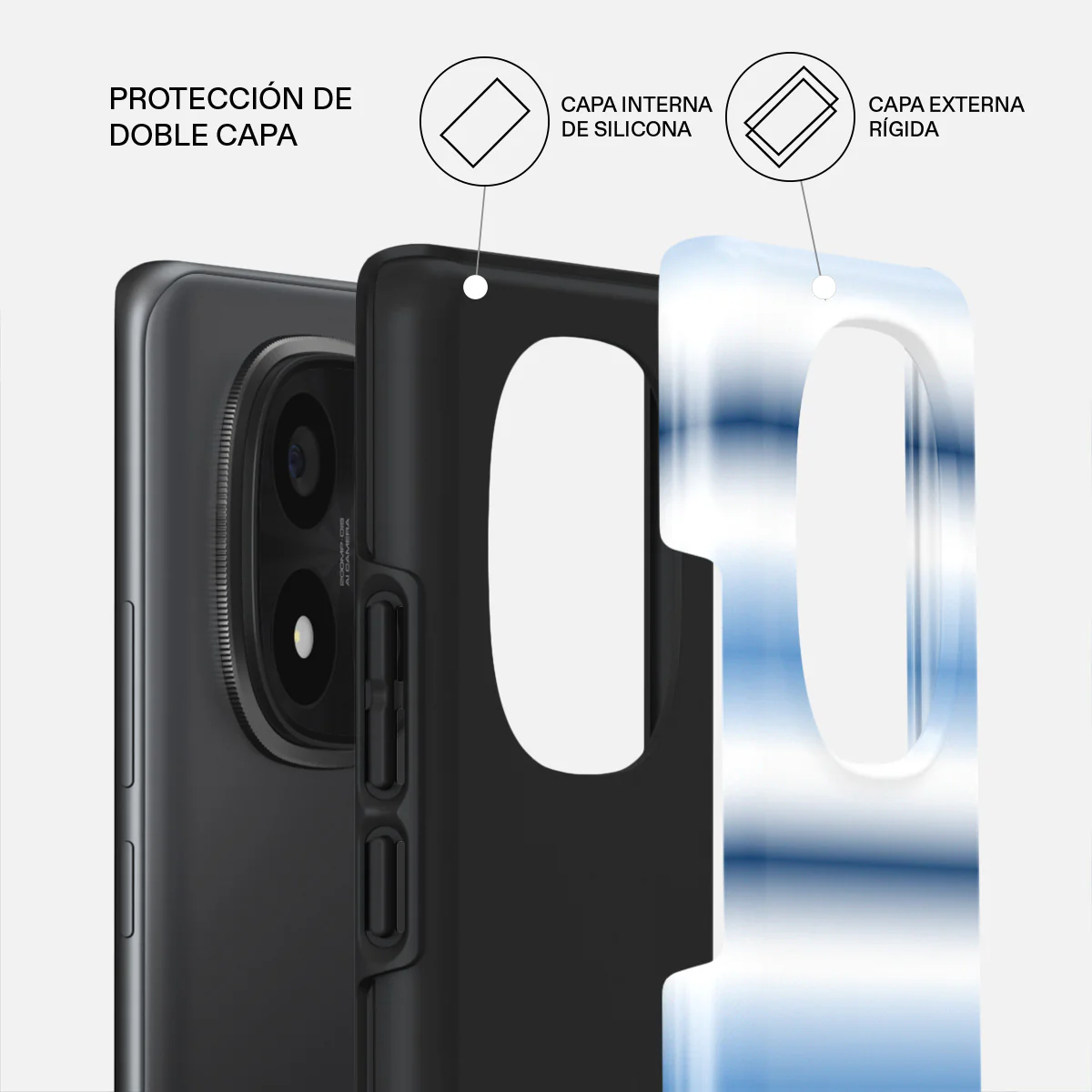 White Noise - Xiaomi Redmi Note 14 Pro+ 5G Funda - Image 2