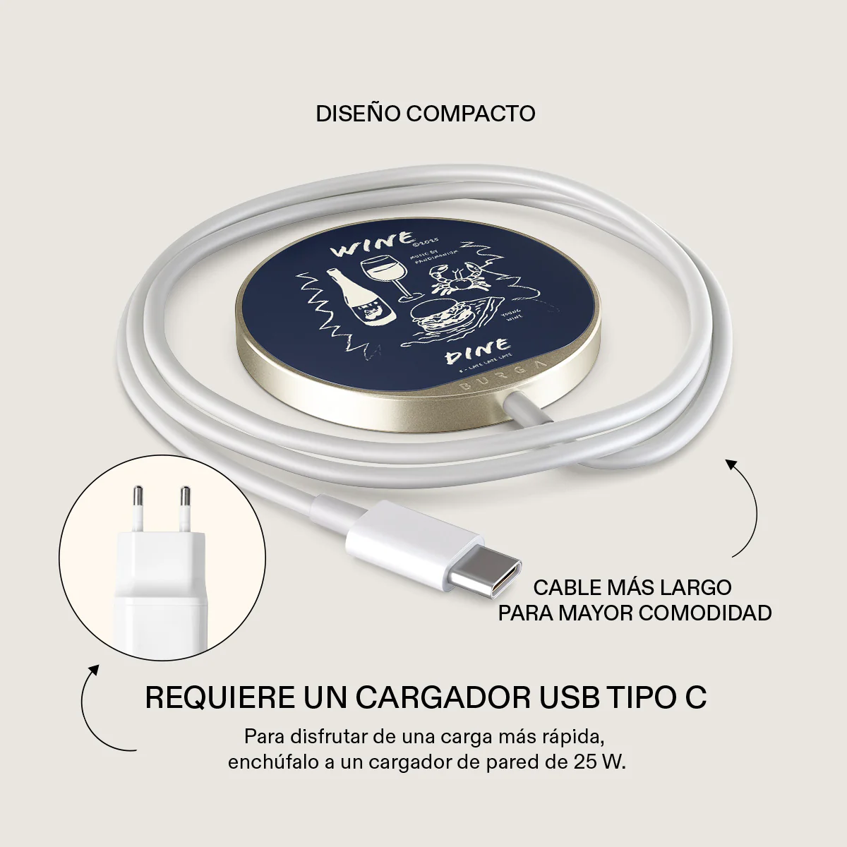 Wine & Dine - Cargador inalámbrico magnético - Image 3