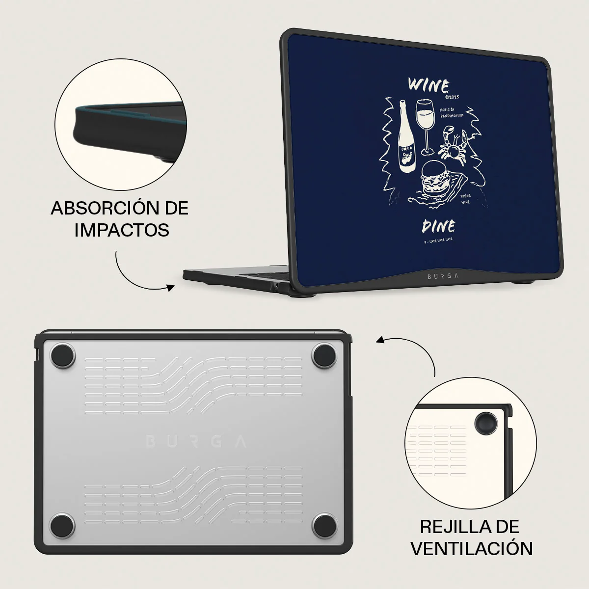 Wine & Dine - Funda para Macbook - Image 7