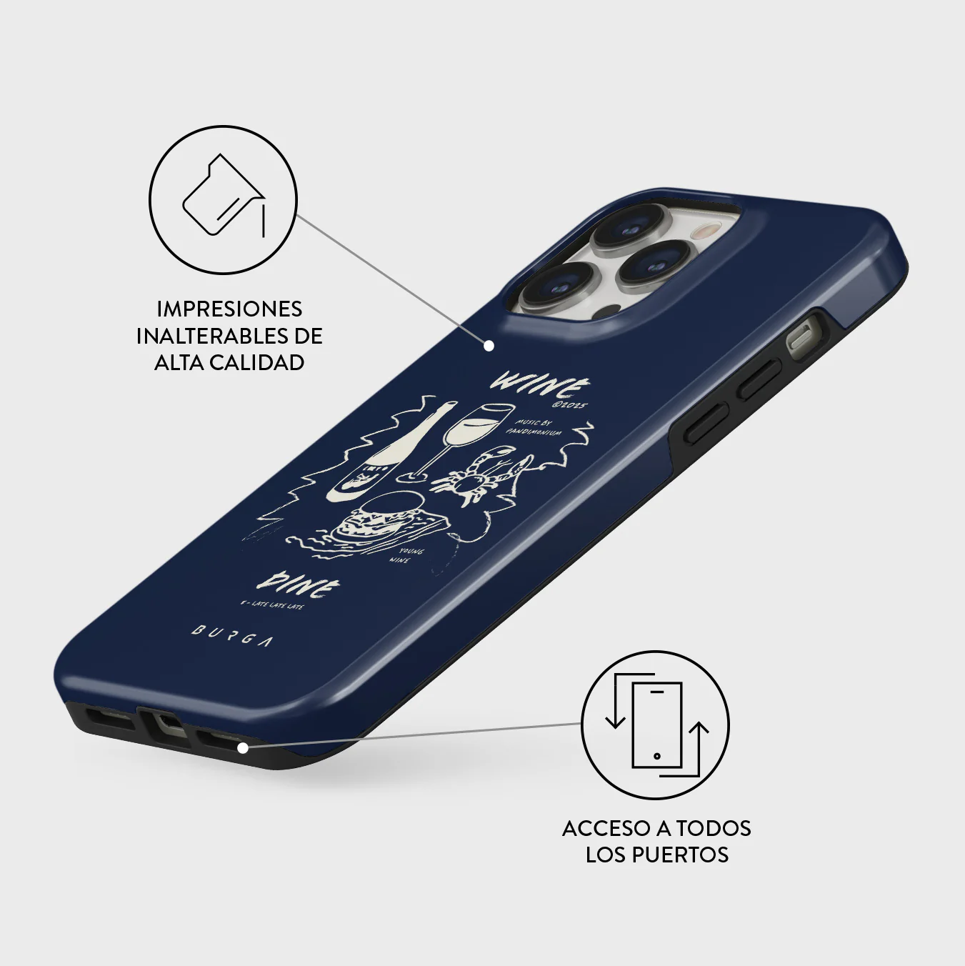 Wine & Dine - iPhone 14 Pro Funda - Image 3