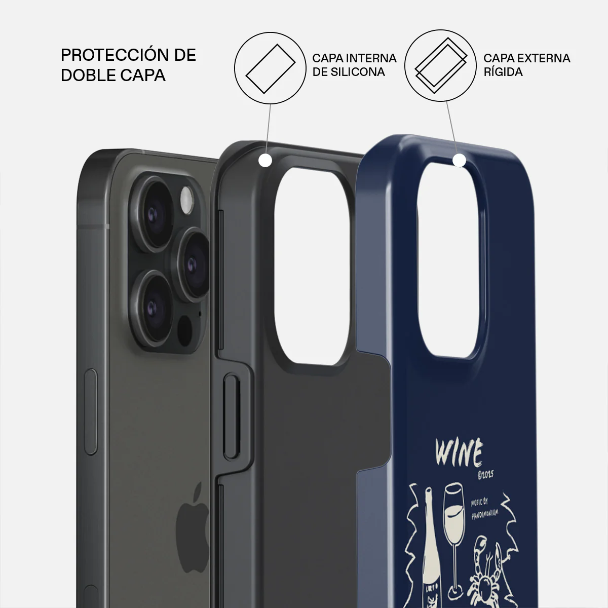 Wine & Dine - iPhone 15 Pro Funda - Image 2