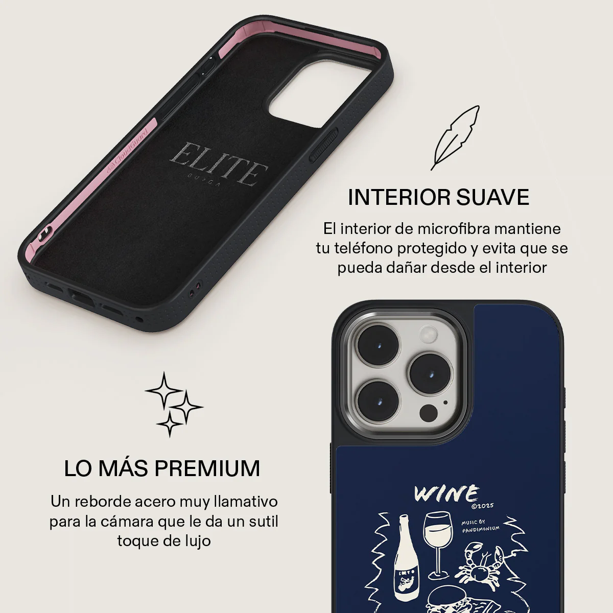 Wine & Dine - iPhone 15 Pro Max Funda - Image 17