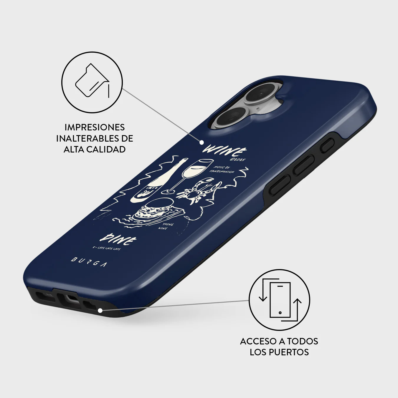 Wine & Dine - iPhone 16 Funda - Image 3