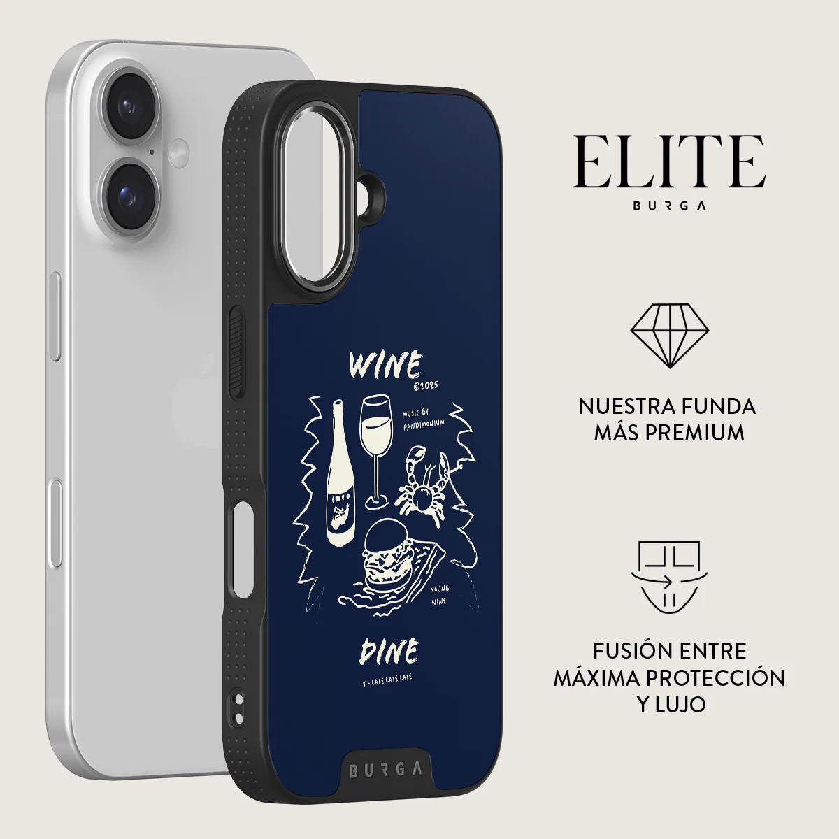 Wine & Dine - iPhone 16 Plus Funda - Image 14
