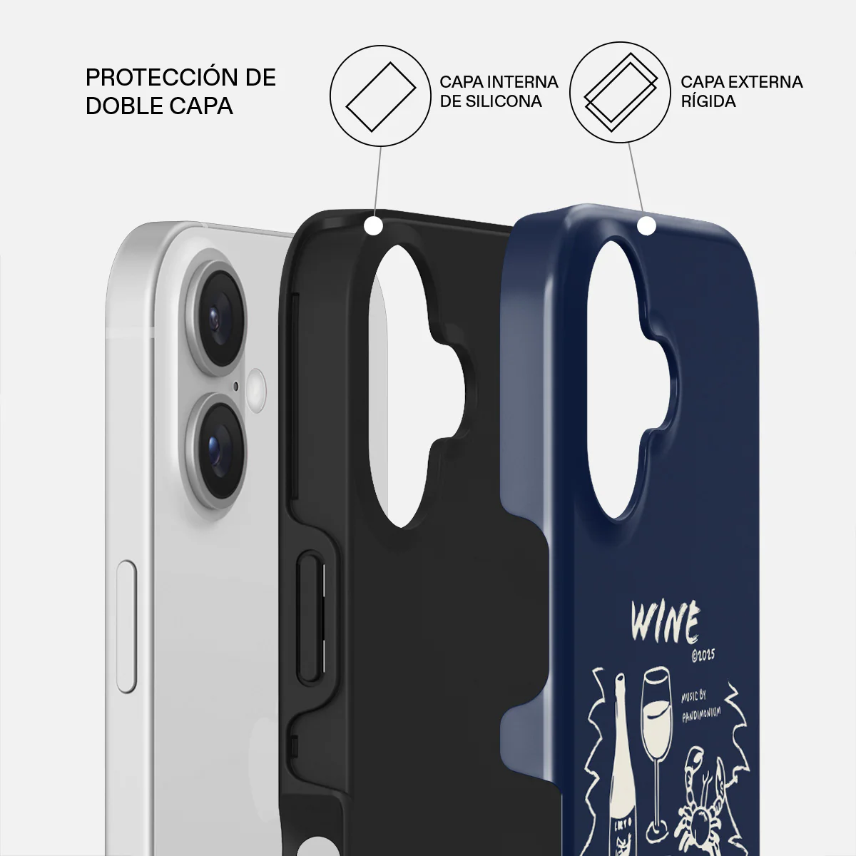 Wine & Dine - iPhone 16 Plus Funda - Image 2