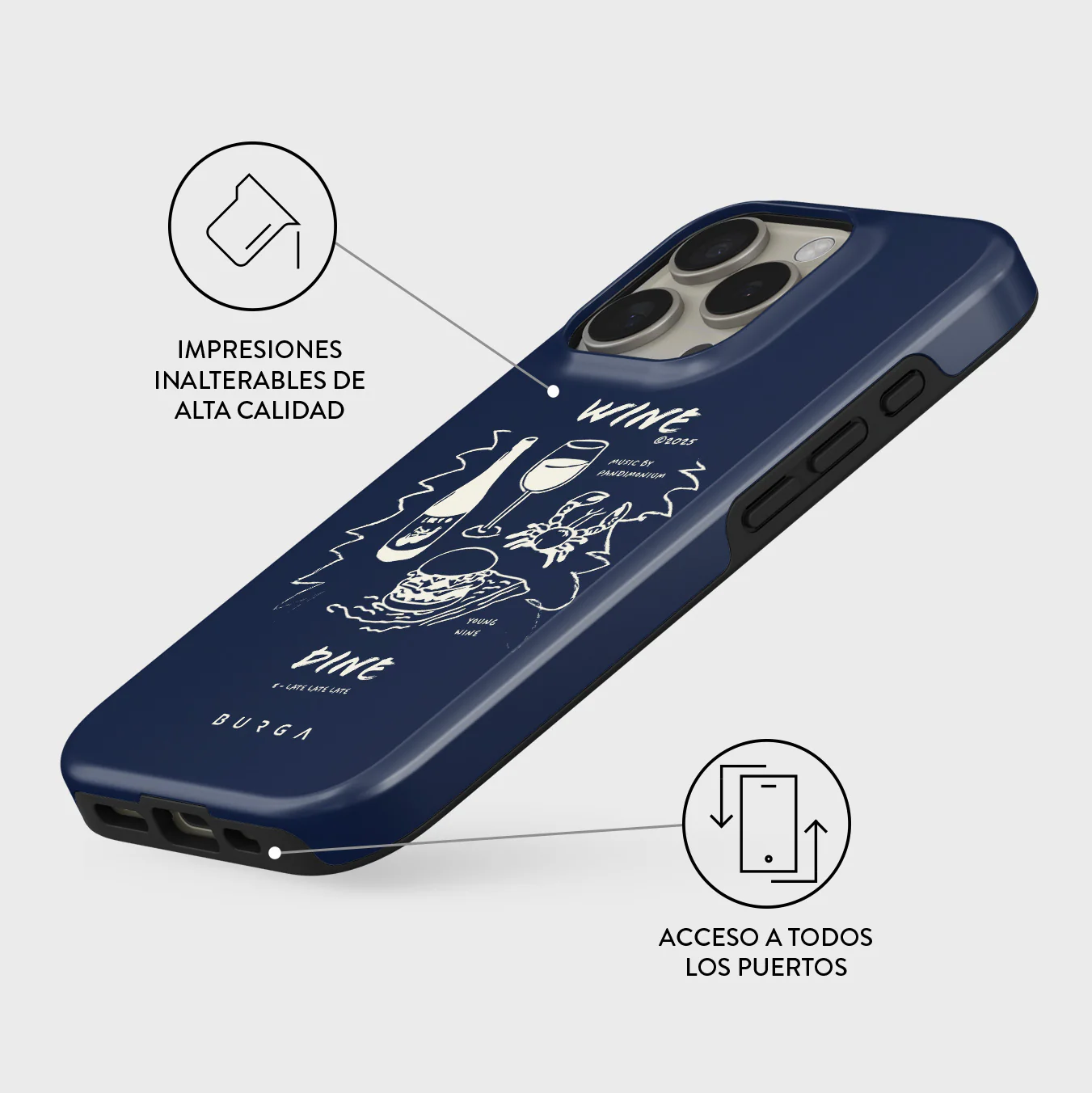 Wine & Dine - iPhone 16 Pro Funda - Image 3