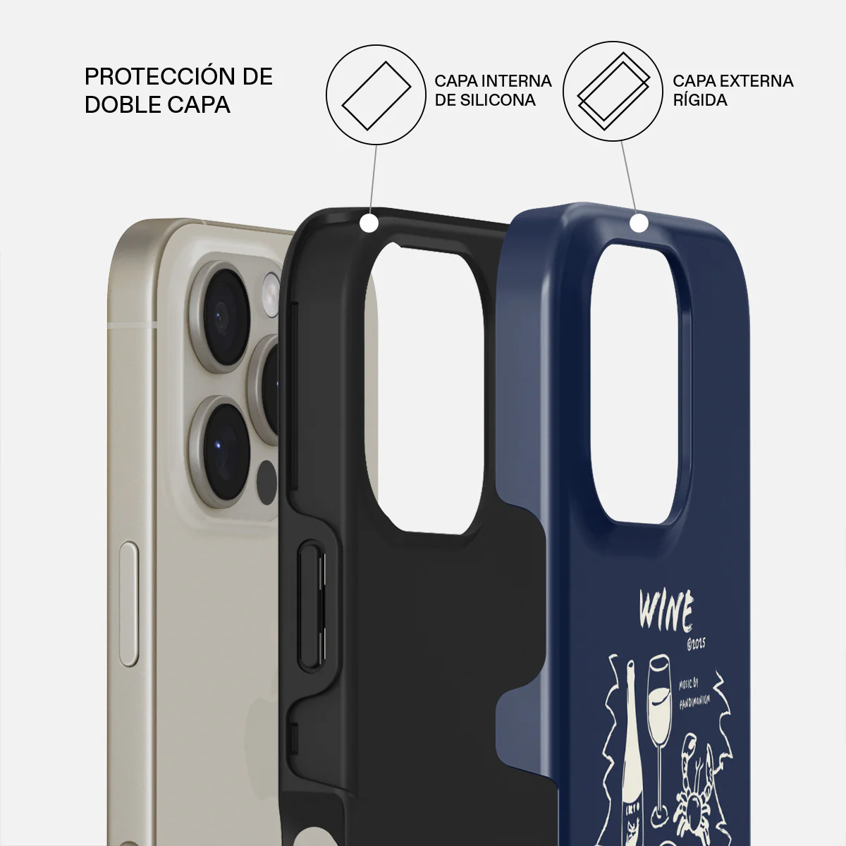 Wine & Dine - iPhone 16 Pro Max Funda - Image 2