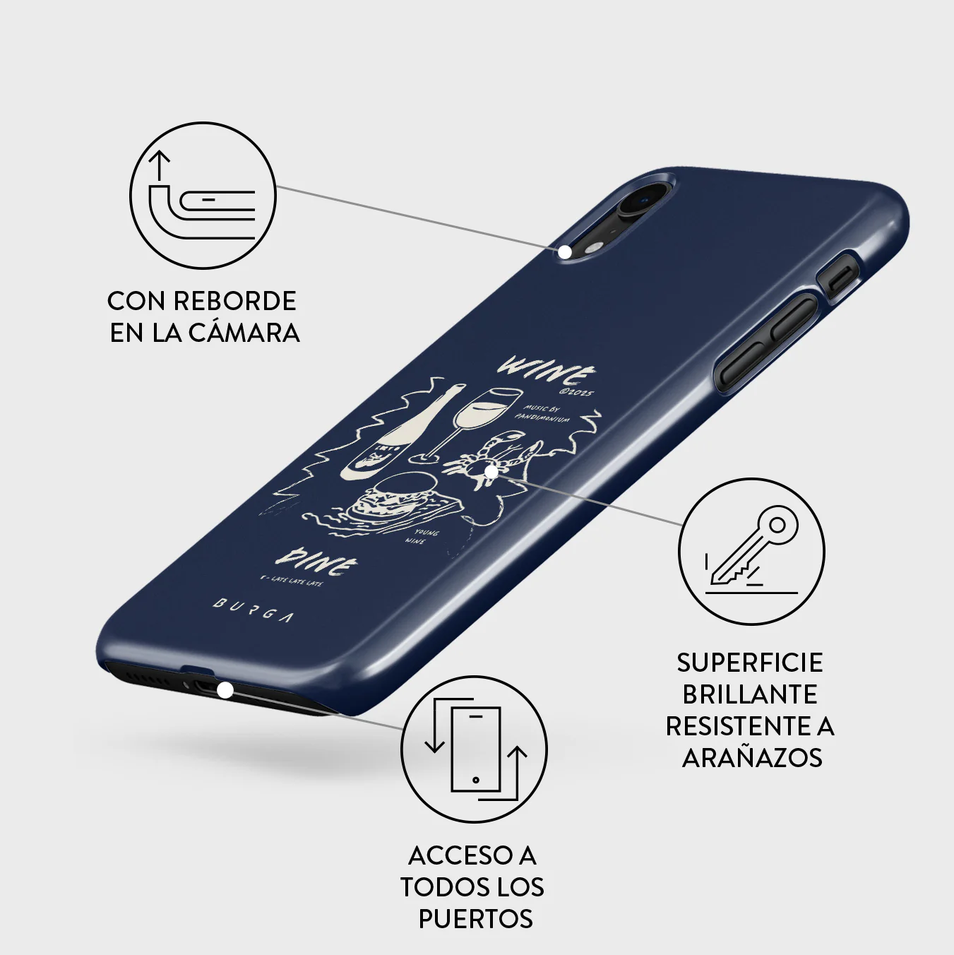 Wine & Dine - iPhone XR Funda - Image 3