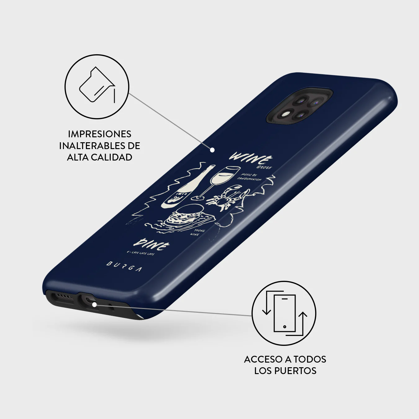 Wine & Dine - Motorola Moto G Power 2021 Funda - Image 3