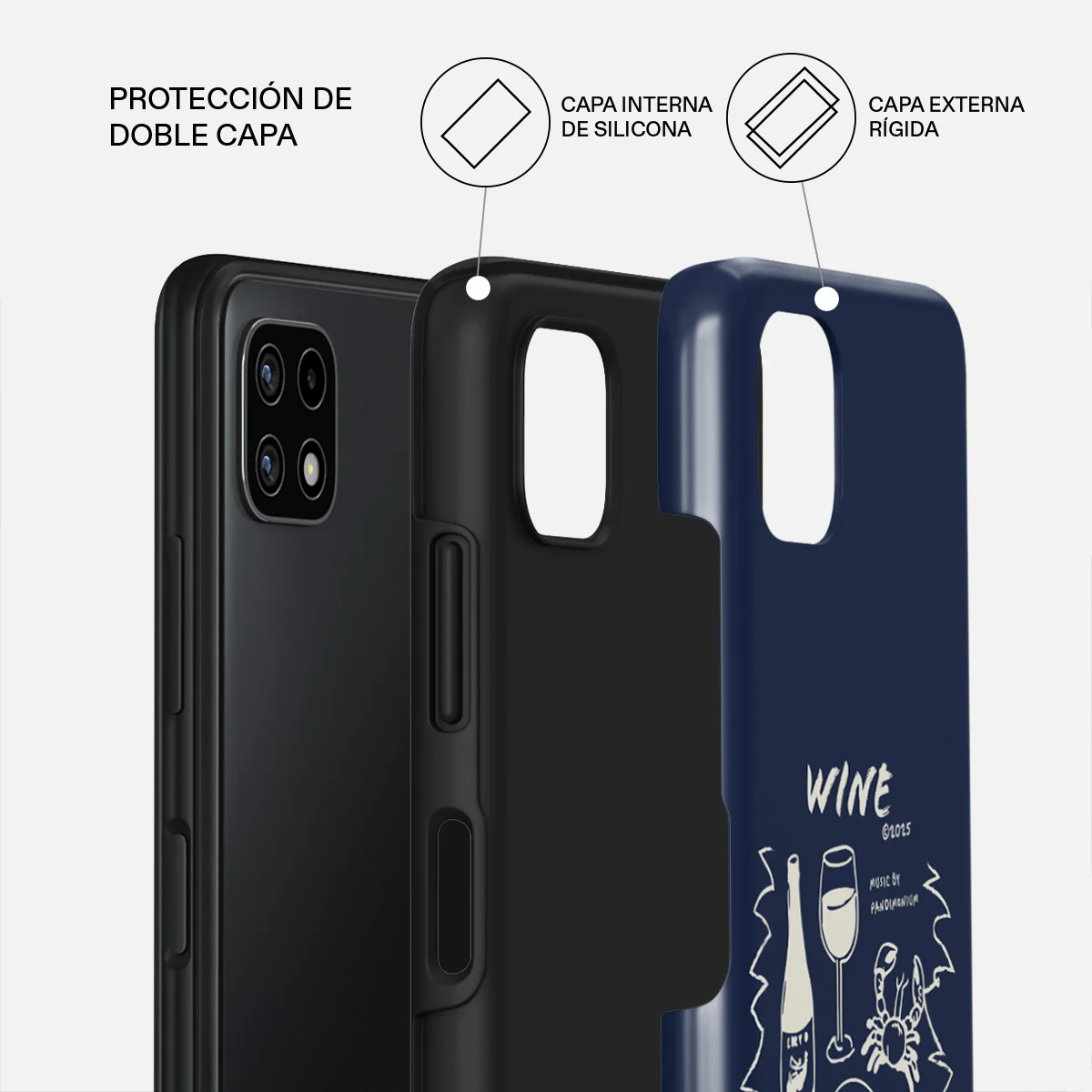 Wine & Dine - Samsung Galaxy A22 5G Funda - Image 2