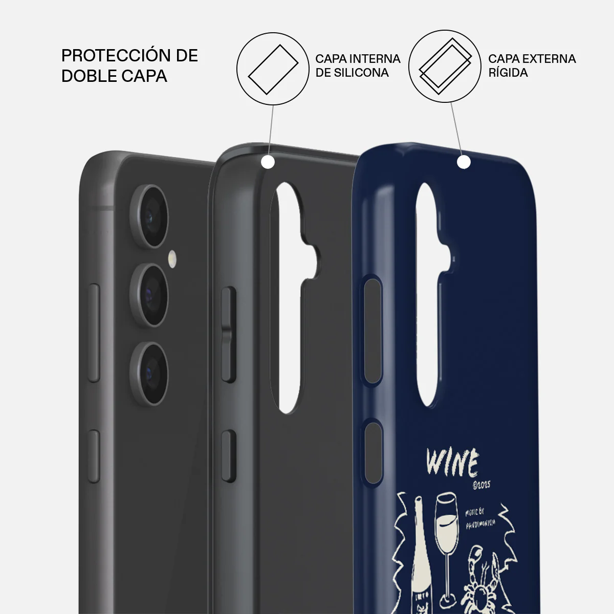 Wine & Dine - Samsung Galaxy S23 FE Funda - Image 2