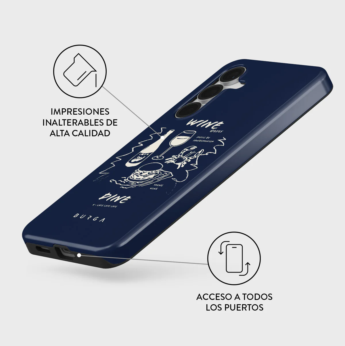 Wine & Dine - Samsung Galaxy S25 FE Funda - Image 3