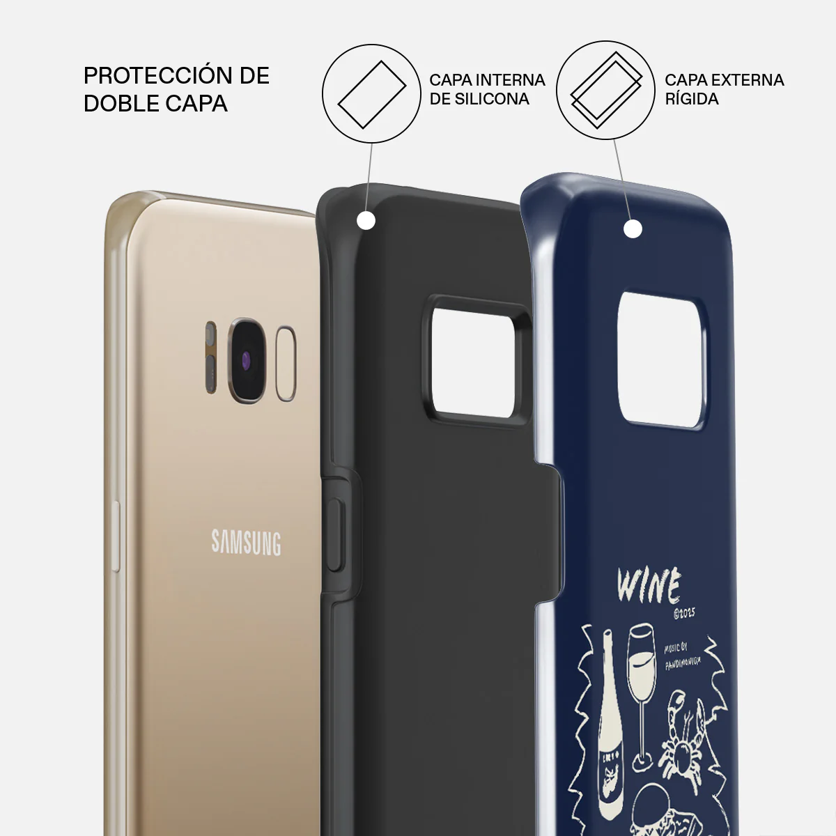 Wine & Dine - Samsung Galaxy S8 Funda - Image 6