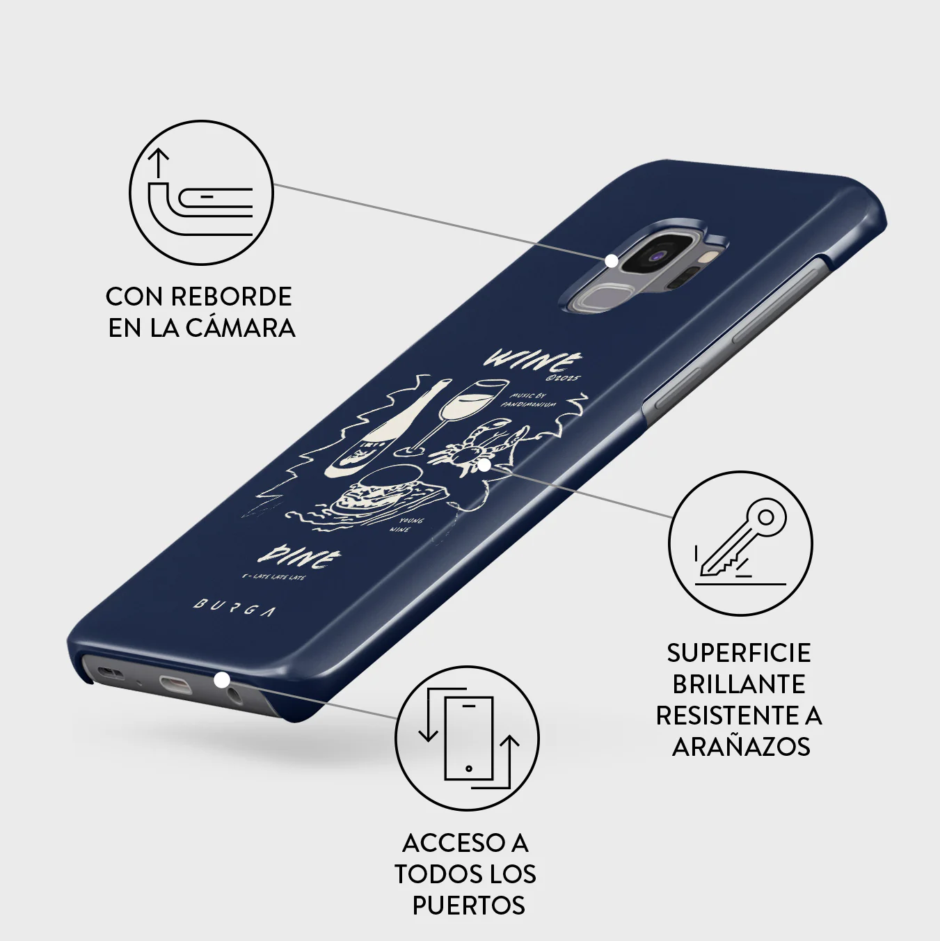 Wine & Dine - Samsung Galaxy S9 Funda - Image 3