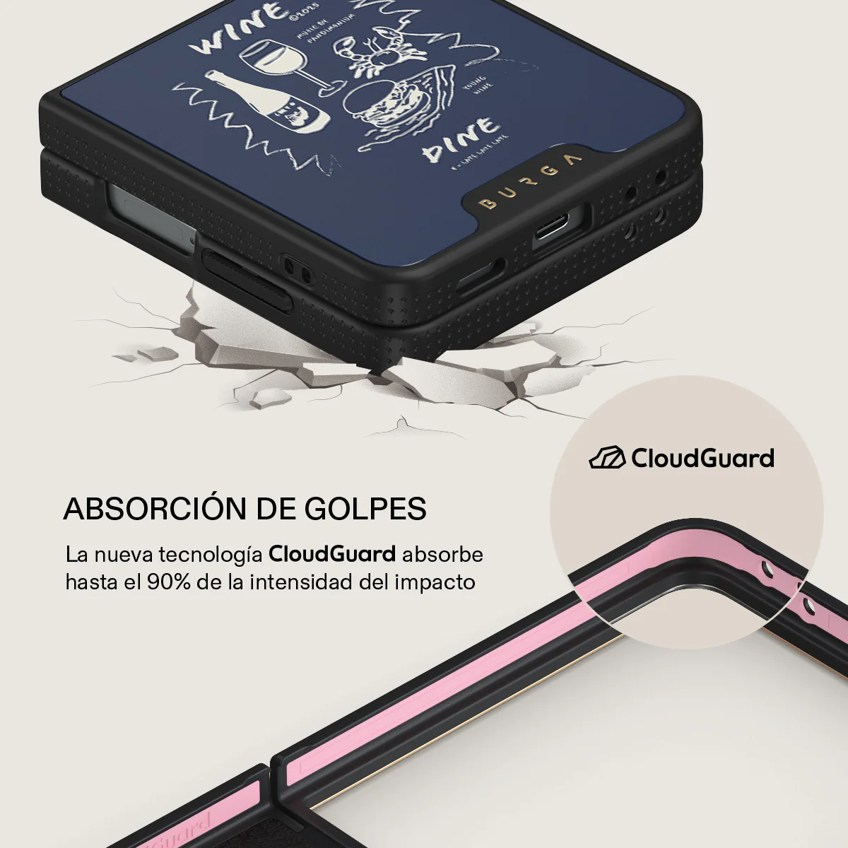 Wine & Dine - Samsung Galaxy Z Flip 7 Funda - Image 7