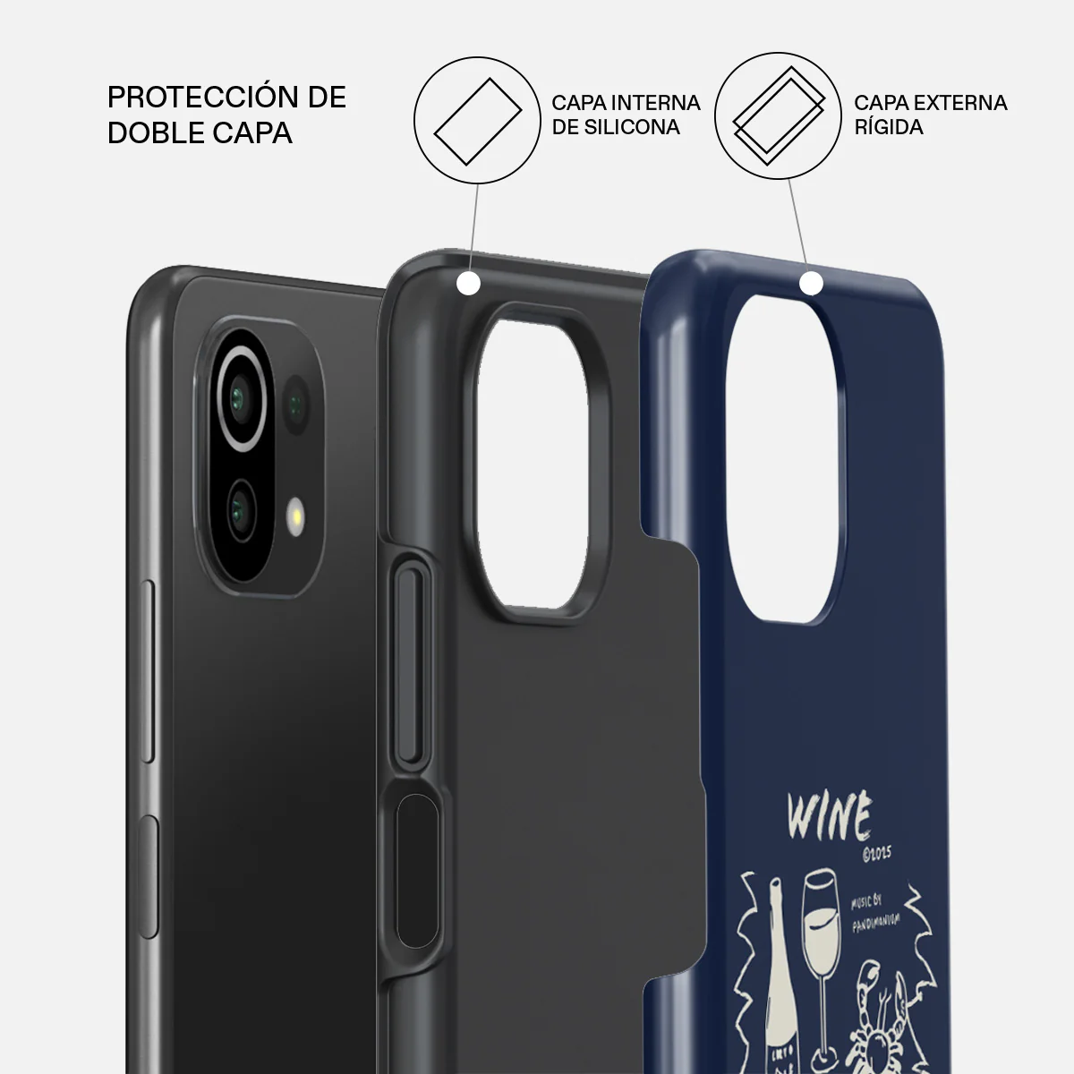 Wine & Dine - Xiaomi Mi 11 Lite 4G / 5G Funda - Image 2